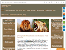 Tablet Screenshot of murchisonfallsnationalparkuganda.com